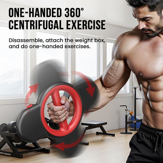Rotator Burn Machine: Multi-Functional Arm Exerciser for Upper Body Strength Training at Home & Gym